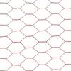 VidaXL Steel Mesh PVC Coating 25x1 M Hexagonal Red Garden Fence 143305
