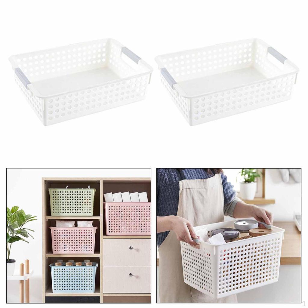 2 Pieces Desktop Storage Basket Toy Organizer Bin Home Bins Multiuse Pencil for