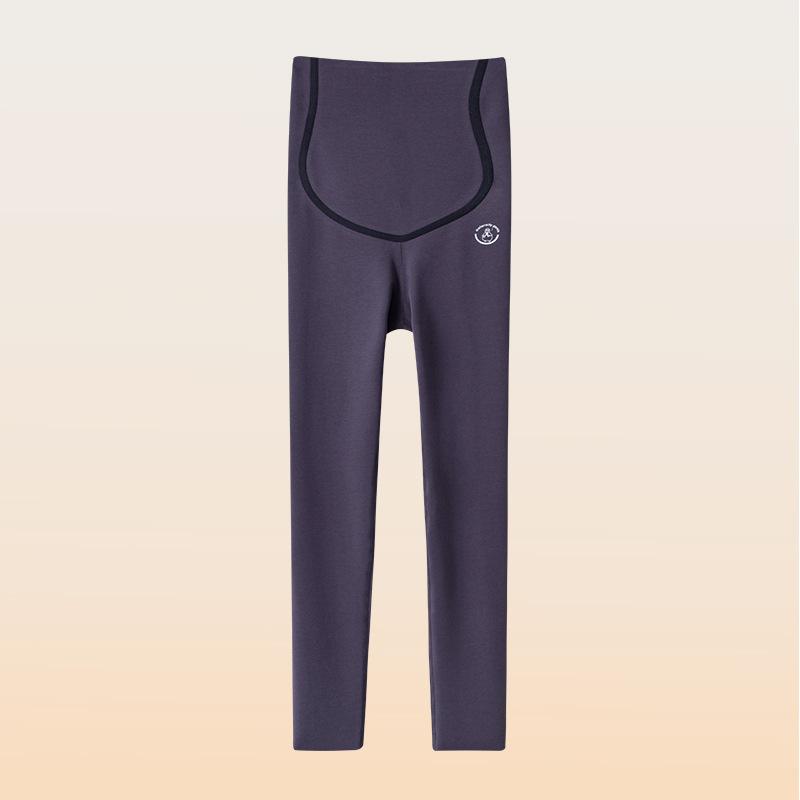 

Maternity pants cotton autumn and winter velvet thickened outer wear thin maternity wear high waist large size belly support pants maternity leggings XL