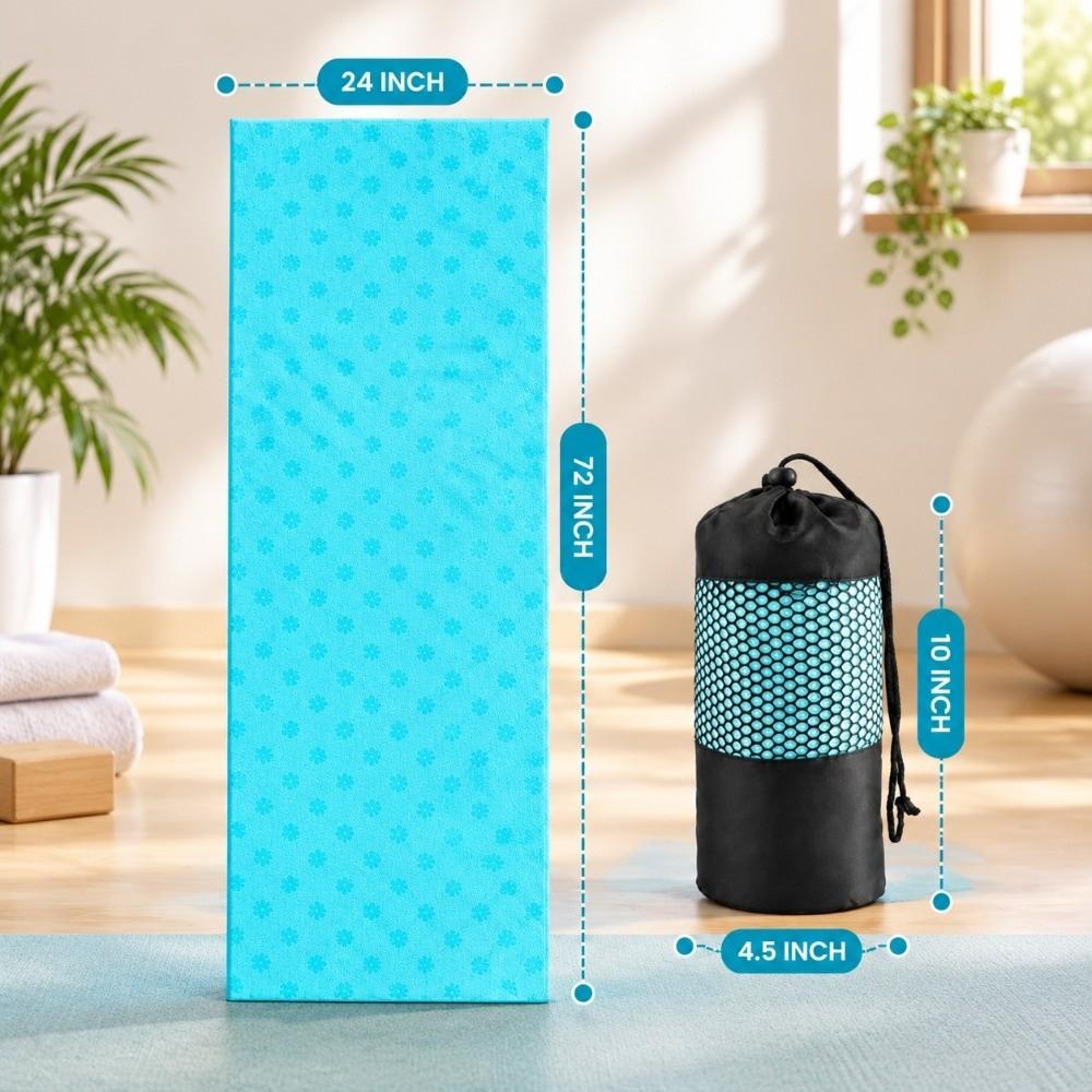 72" x 24" Yoga Mat Cover Non Slip Exercise Blanket Practical Yoga Mat Towel  Gym