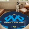 1PC rug Olympique Football Crest Round mat Home Decor, Chair rug For livingroom,Bedroom, doormat home decor Birthday Gift Christmas Gifts