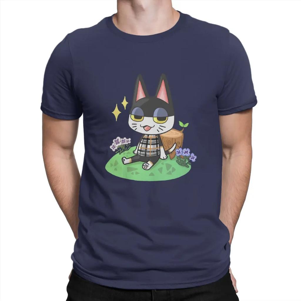 Punchy Men TShirt Animal Funny Crossing Game O Neck Tops 100% Cotton T Shirt Humor High Quality Birthday Gifts