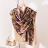 Winter Faux Cashmere Scarf Versatile Printed Shawl Warm Neck Warmer Retro Style