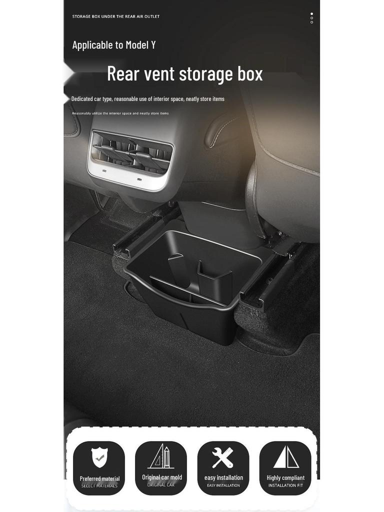 Tesla Model 3/Y Rear Air Outlet Storage & Trash Can Accessory