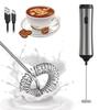 Type C Electric Milk Frother Foam Maker Rechargeable Handheld Whisk Foamer High Speeds Blender Coffee Cappuccino Frothing Wand