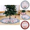 And Red Classic Black Checkered Tree Skirt With Unique Forest Elder Design Ideal For Christmas Celebrations