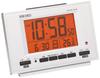 Seiko Clock Alarm Automatic Temperature Silver SQ780S SEIKO Clock, Radio-Controlled, Digital, Illumination, Calendar, Display, Metallic,