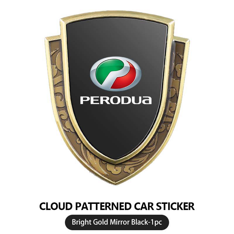 3D Metal Car Body Sticker Emblem Badge Rear Tail Trunk Decal Auto Accessories For Perodua Myvi Alza Ativa Facelift Myvi Ativa
