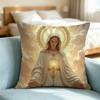 Blessed Virgin-N M-Mary Square Double-Sided printed Pillow Case Bedroom Bedside Pillow Sofa Cushion Cover Gift