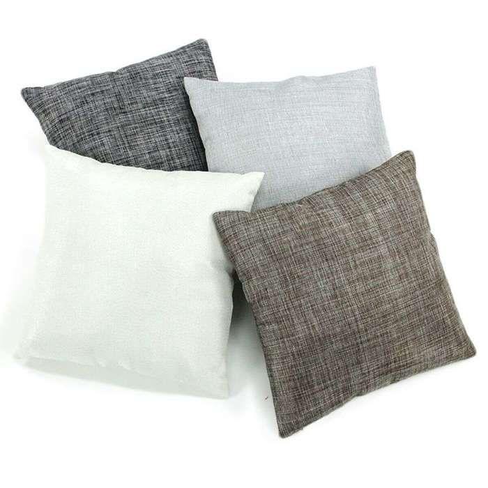 Coussin effet chiné métallisé blanc 40x40