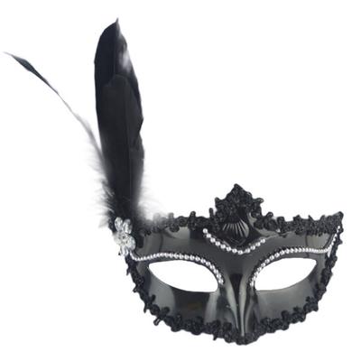 WomenBlack Leathe Rabbit Ear Masks Funny Halloween Dancing Party Mask MasqueradE