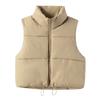 New winter cotton vest women's versatile loose fashion and thin simple stand-up collar short vest jacket