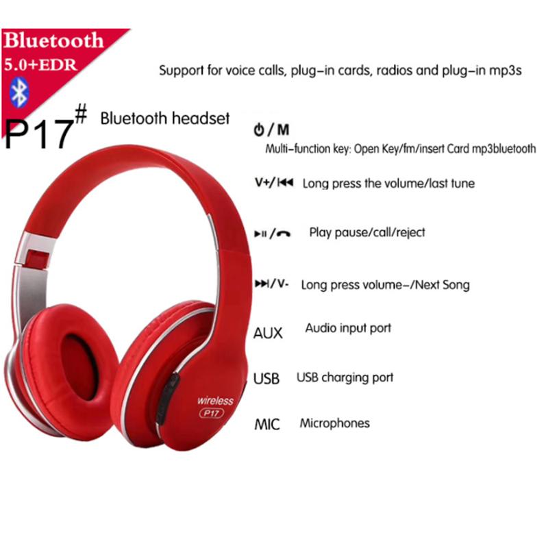 Wireless Bluetooth Headphone Foldable Stereo Music Over-ear Earphone Noise Cancelling Gaming Live Streaming Wireless Headset