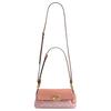 Coach Jet 11 Logo Coated Canvas And Calfskin Shoulder Bag Women Shoulder Bag Pink CBA83-B4YU2