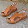 Sandals for Women with Elastic Band Stitching, Hollowed Out Thick Sole and Oversized Open Toe Casual Sandals for Women