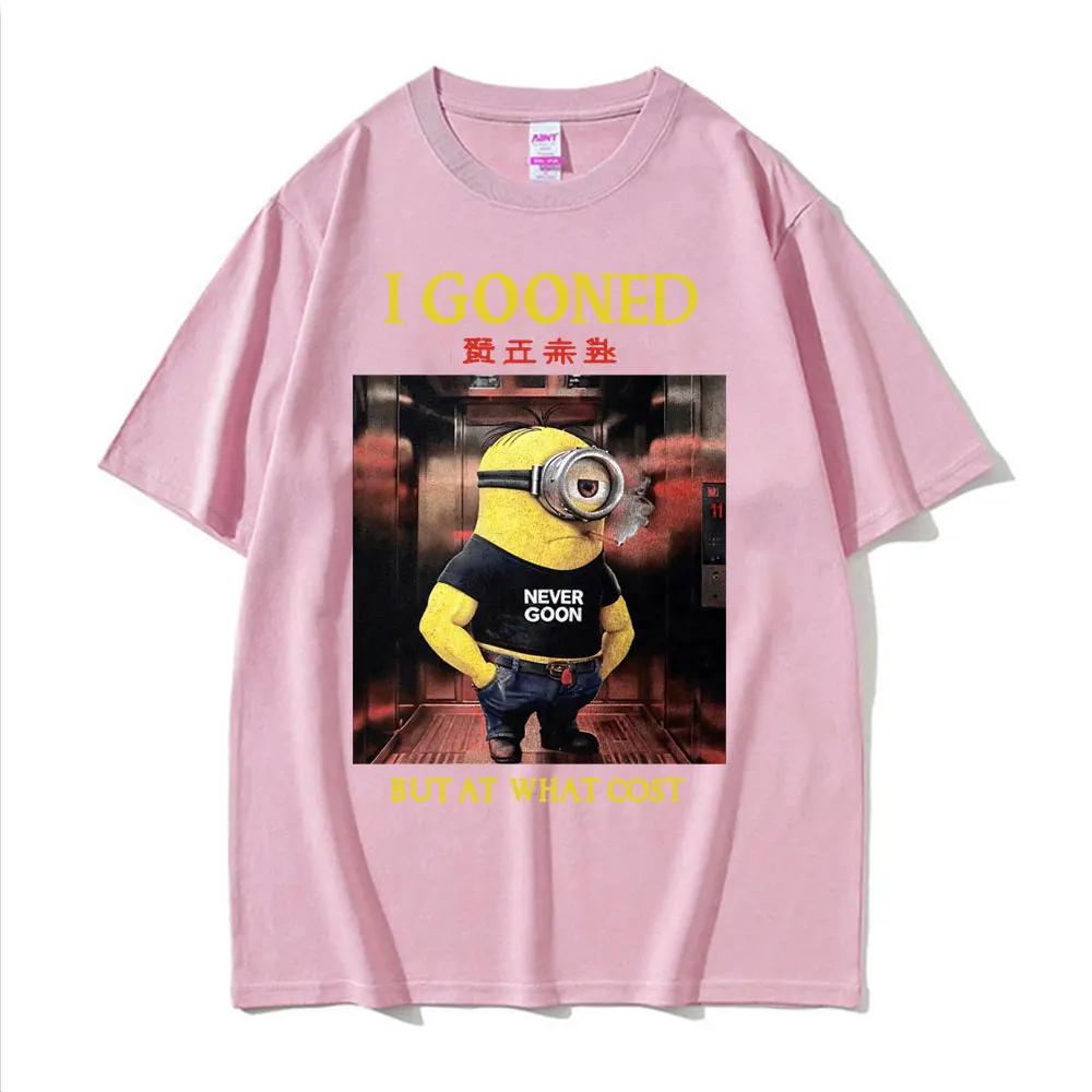 I Gooned But At What Cost Funny Meme Fashion T-shirts Casual Short Sleeve T-shirt Men Women Summer Japanese Streetwear T Shirt