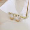 Micro Fragrance Full Diamond Light Luxury Earrings New Year's High Design Sense Fashion Versatile Muse Temperament Stud Earrings Earrings