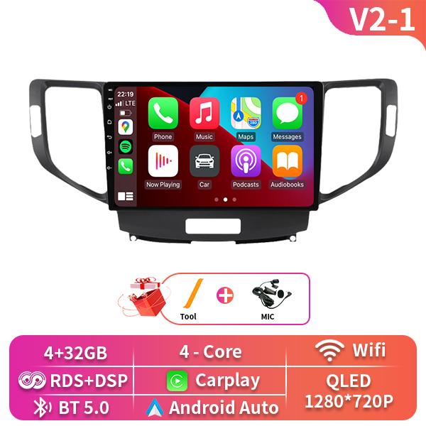 

4G WIFI Carplay for Honda Accord 8 Acura TSX 2008 2009 2010 2011 2012 Car radio Android 16 Multimedia Video player 7862 Stereo