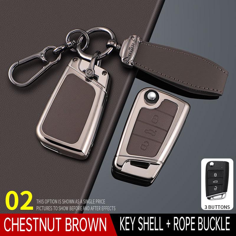 Volkswagen Lavida Key Cover (2023-2025) - Fresh design, full-coverage leather, perfect for men.