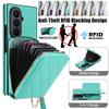 For Samsung Galaxy Z Fold 8 Ultra 7 6 5 Long Lanayrd Leather Zip Wallet Multi Card Phone Case Crossbody Flip Purse Holder Cover
