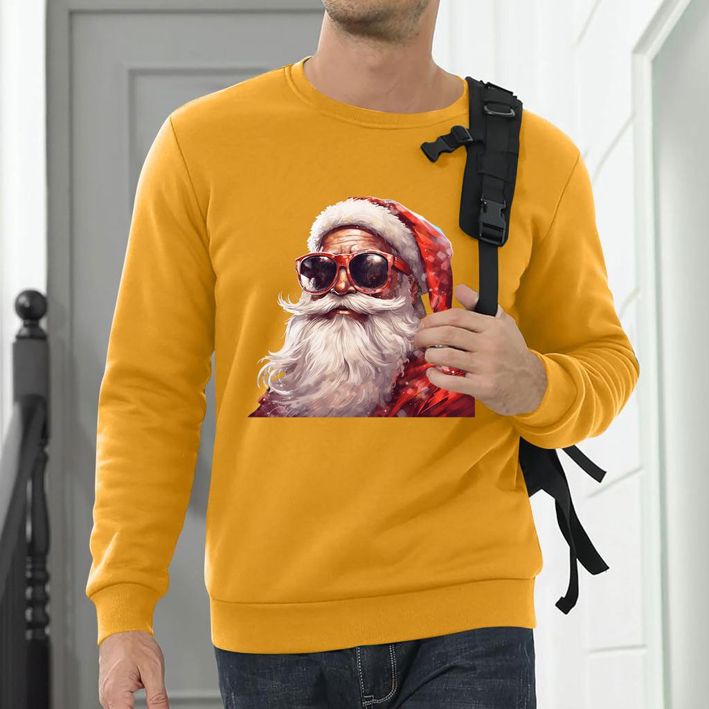 Men Sweatshirt Christmas Shirt Long Sleeve Funny Holdiay Crewneck Xmas Tops