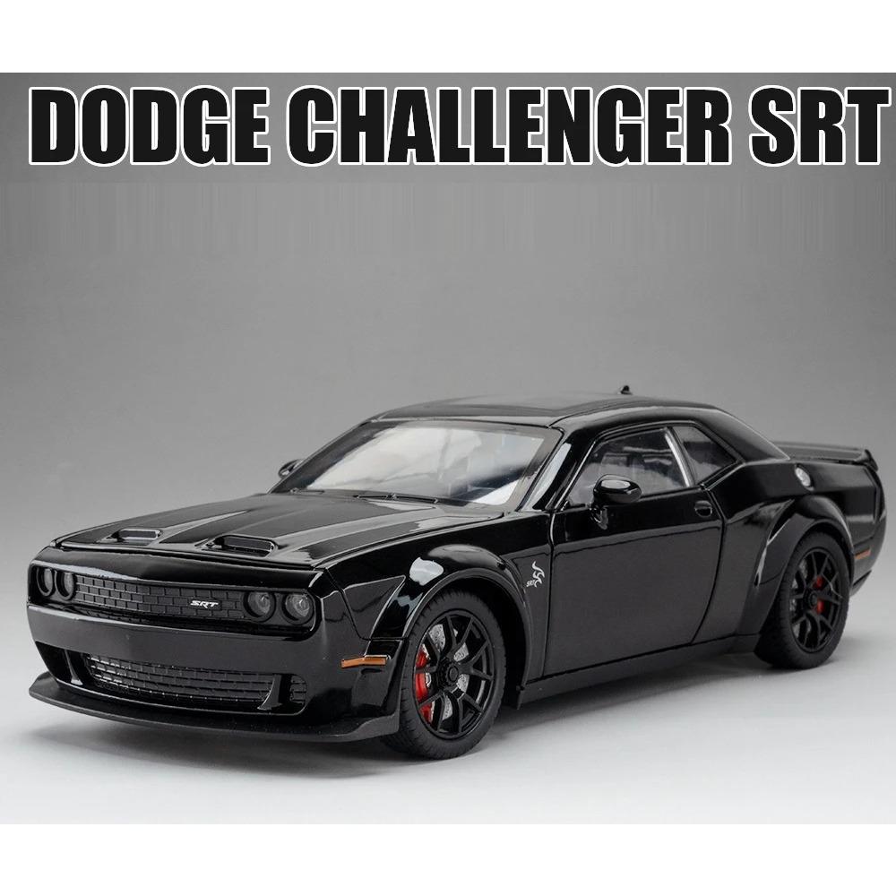 1/24 Dodge Challenger Hellcat Autíčka litá Metel Auta Hračka Tahni zpět Modely aut Hellcat se zvukem a světlem Hellc pro děti