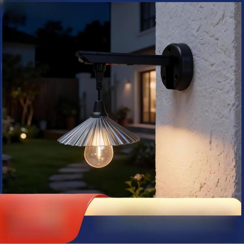 Lishi New Chinese Style Solar Garden Pendant Light with USB Charging