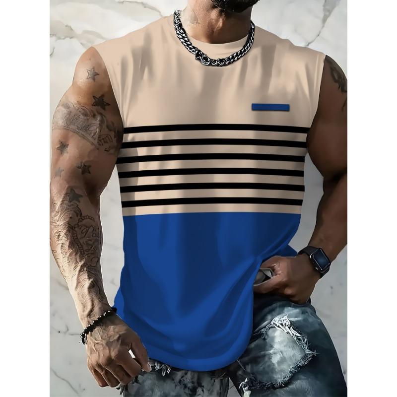 Gilet estivo da uomo senza maniche, con stampa, leggero e traspirante, adatto per il tempo libero in spiaggia e le vacanze, lavabile in lavatrice