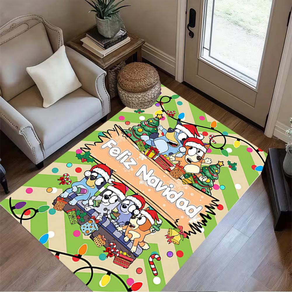 Bluey Friends Adventure Carpet Suitable for Living Rooms Outdoor Study Room Balcony Anti-slip Rug Office Home Decor Spiritual Gift
