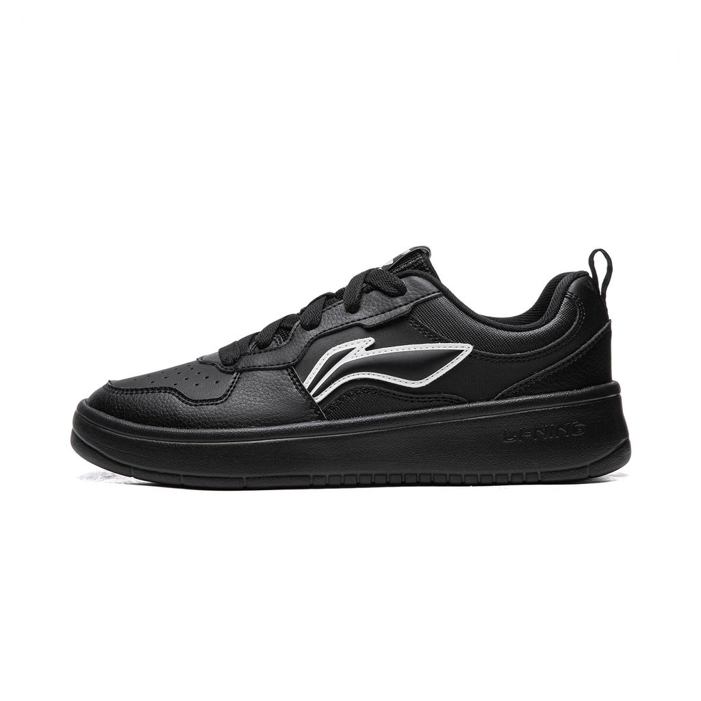 Li Ning Chuyun Synthetic Leather Minimalist Fashion Color Block Trendy Non-Slip Lightweight Breathable Low-Top Skate Shoes Kids sneaker AGCV190-9