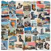 50 Transparent Cartoon Retro Torn Photo Sticker Pack Waterproof Transparent PET Hand Account Decorative Guitar Notebook