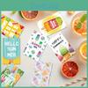 Summer Themed Colorful Ice Cream Pattern Greeting Card Envelope Set Sticker