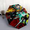1pc My Hero Academia: Izuku Midoriya & Katsuki Bakugo Outdoor Umbrella - Automatic Opening/Closing, Portable 3-Fold Design with 8-Rib Iron Frame - Per
