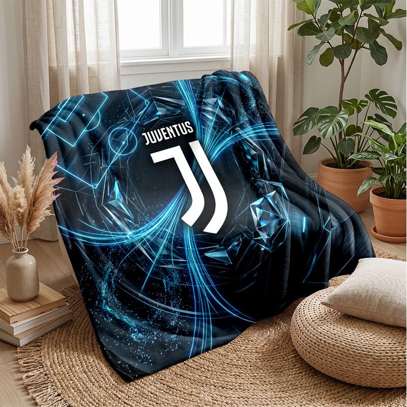 Coperta a tema Juventus FC Morbida coperta in flanella Coperta morbida tipo plaid Coperta accogliente per divano e letto per arredamento domestico