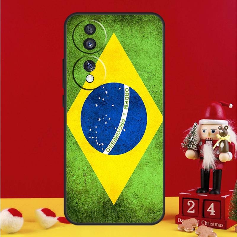 Brazil Flag Case For Honor Magic V5 5 6 7 Pro Honor 200 400 Lite 50 70 90 X7a X8a X8b X9a X9c X9b Cover
