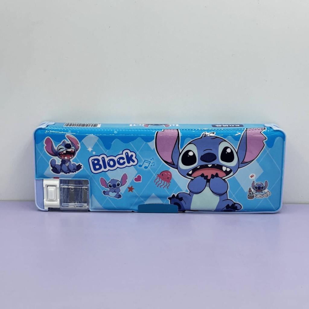 Disney Stitch Pencil Case, Large-capacity Creative Pencil Case, PVC Material, Fashionable Anime Style
