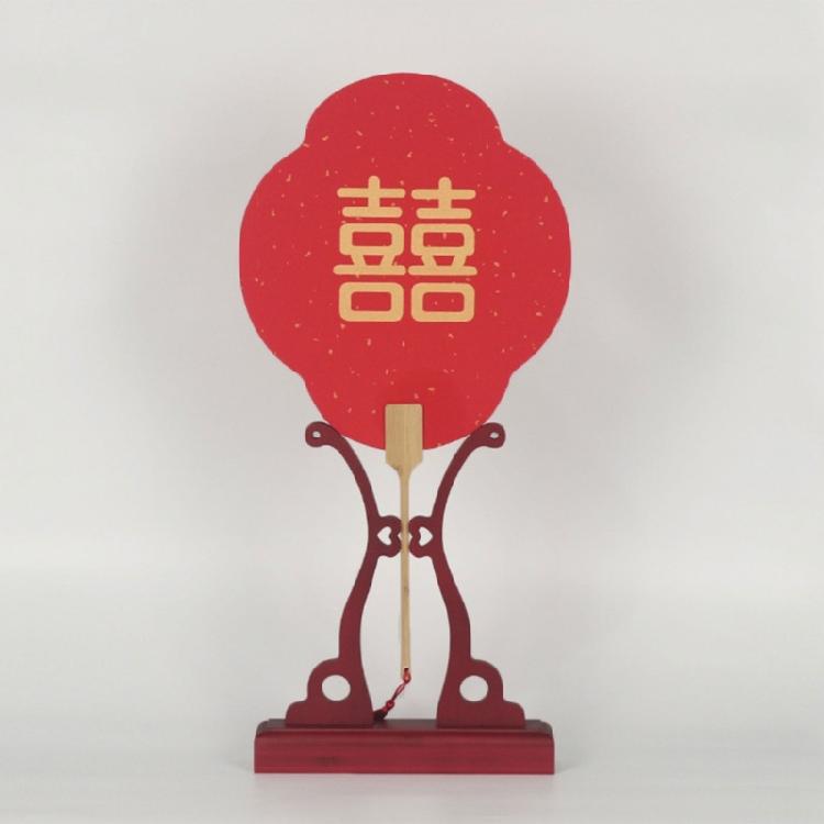 Round Fan Holder Stable Bamboo Fan Bracket Frame Display Tool Desktop Decoration