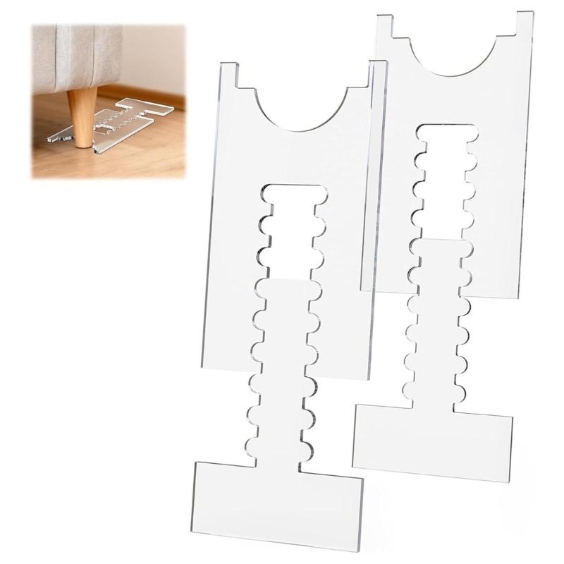 2 Stück verstellbarer klarer Acryl-Wandabstandshalter für Couch, Schlafsofa, Schrank, verhindert Hitzestau, Möbelschutzwand