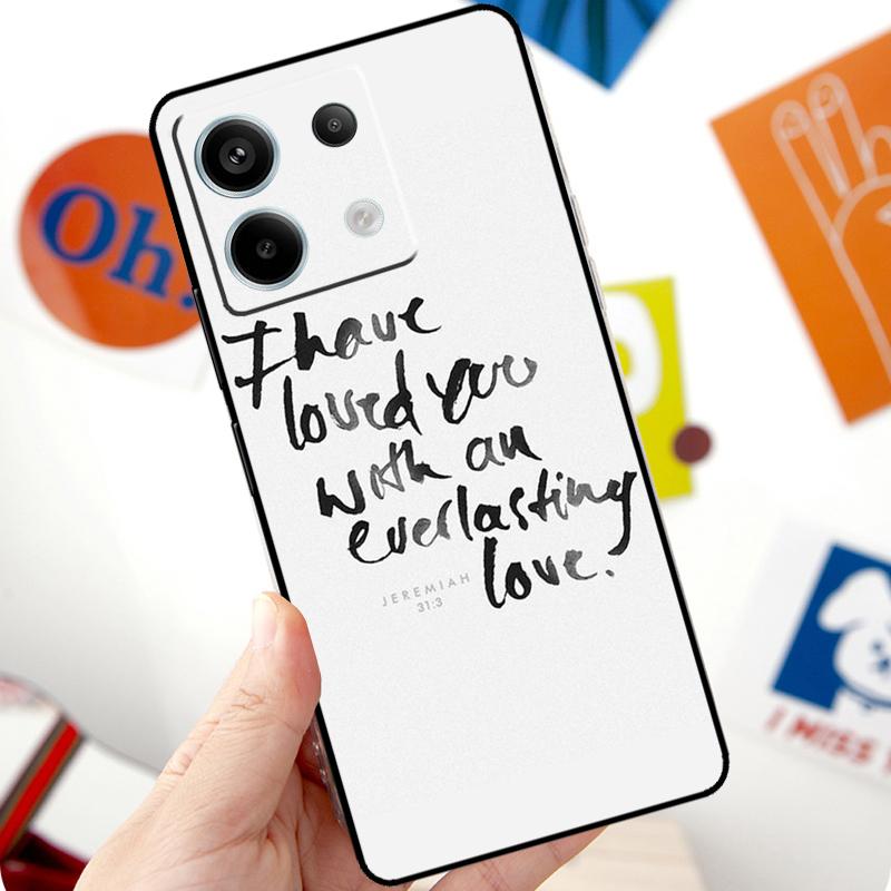 Christ Jesus Bible Verse Cross Funda For Xiaomi Redmi Note 11 10 12 13 14 Pro 10S 11S 12S Case For Redmi 15 10C 13C 12C 14C