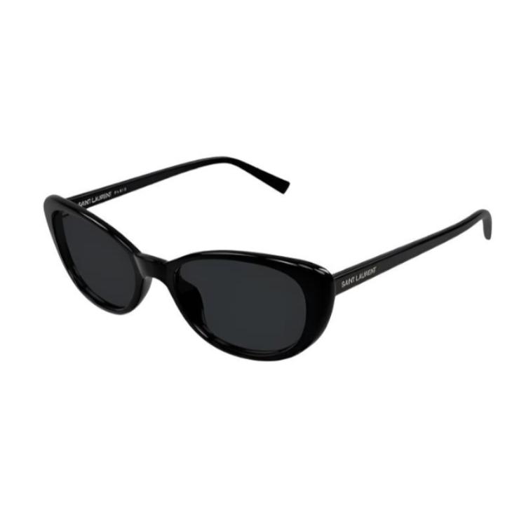 

Saint Laurent Logo Cat Eye Sunglasses Unisex sunglasses Black SL-822_001_52 F,Black