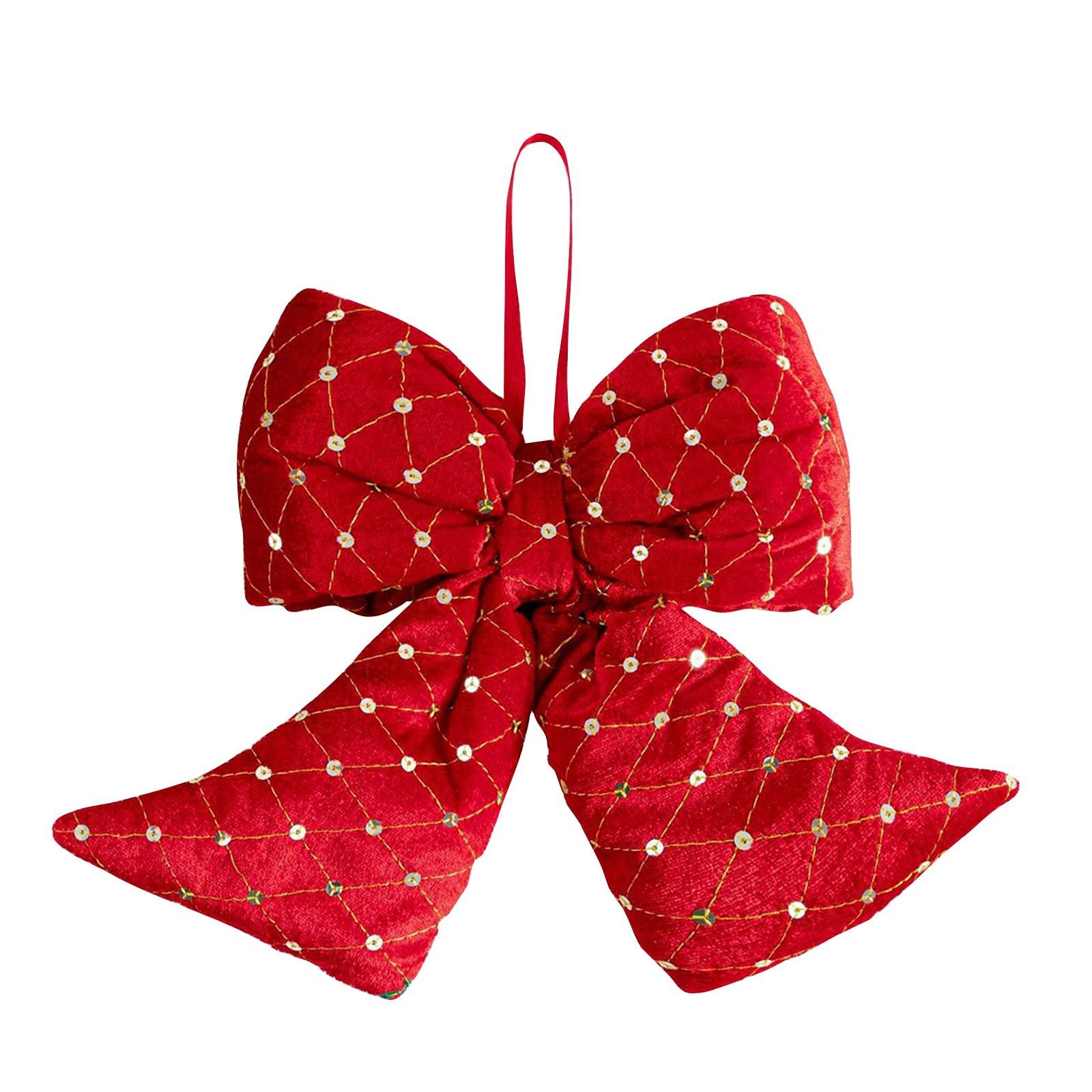 

Christmas Decorative Pendant, Bow Pendant, Plush Bow, Festive Party Decorative Pendant, Bow(S/M/L) One Size