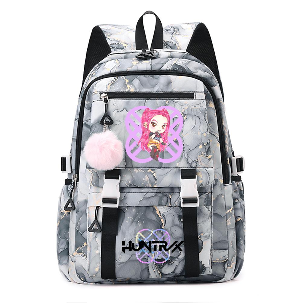 Cartoon Anime K-Pop Demon Hunters Printed Backpack Schoolbag for Teenager Student Girl Boy Bookbag Large Capacity Waterproof Travel Bag Gift