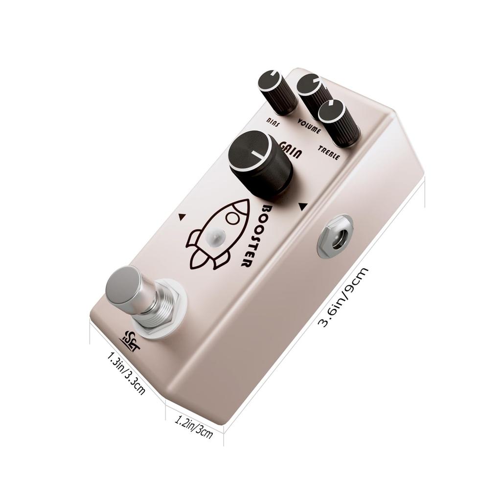ISET Booster Effect Pedal Analog Rocket Boost for Electric Guitar Bass True Bypass (Booster)