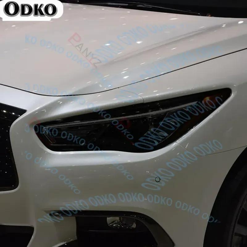 For Infiniti Q60 Q70 QX60 QX30 QX50 QX80 Q50 Car Headlight Protective Film Headlamp Transparent Black TPU Protective