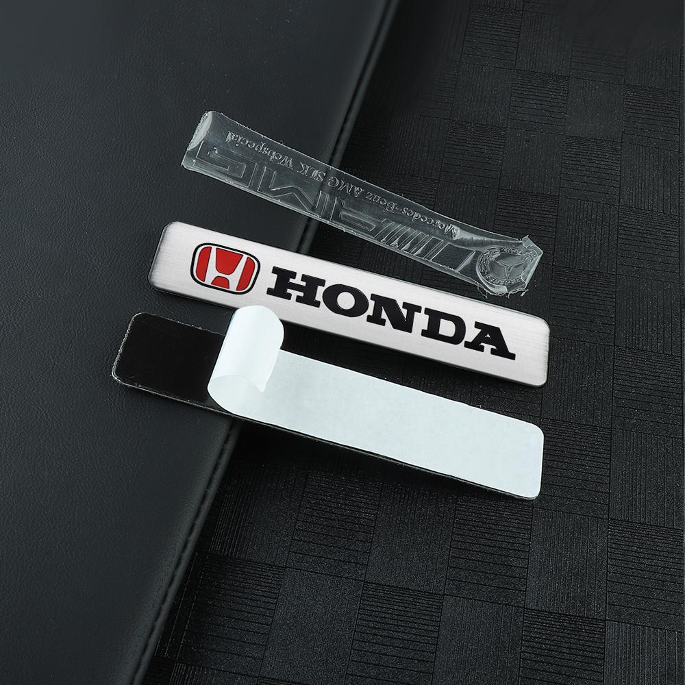 QLN2 1pc/4pcs 3D Aluminum Car Logo Emblem Auto Body Trunk Motorcycle Deccor Stickers For Honda CIVIC CRV HRV VTi Accord Vezel Pilot