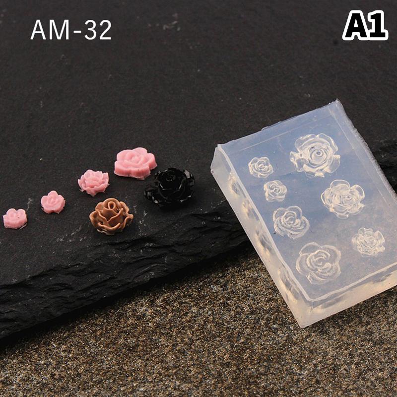 Cartoon Silicone Nail Mold Bow Flower Nail Decorations Nails Diy Design Stereoscopic Stamping Plate Manicure Tools Art Supplies