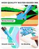 JusArt Acrylic Marker Paint Markers with Brush Tips Fine and Fine Acrylic Art Suitable for and Metallic Gift Idea Pens, 48-Color Set, (Both Tips),