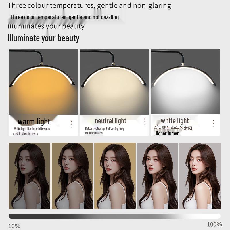 23-inch Half Moon Nail & Beauty Salon U-Shaped Shadowless Work Light