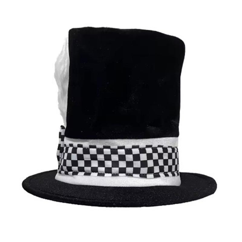 Cappello Alto di Velluto con Orecchie da Coniglio per Halloween Cappello per Travestimento di Pasqua Accessori