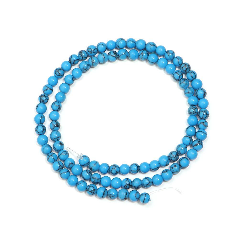 

4 6 8 10 12mm Natural Blue Turquoises Stone Beads Round Loose Spacer Beads For Jewelry Making DIY Bracelet Necklace Accesories